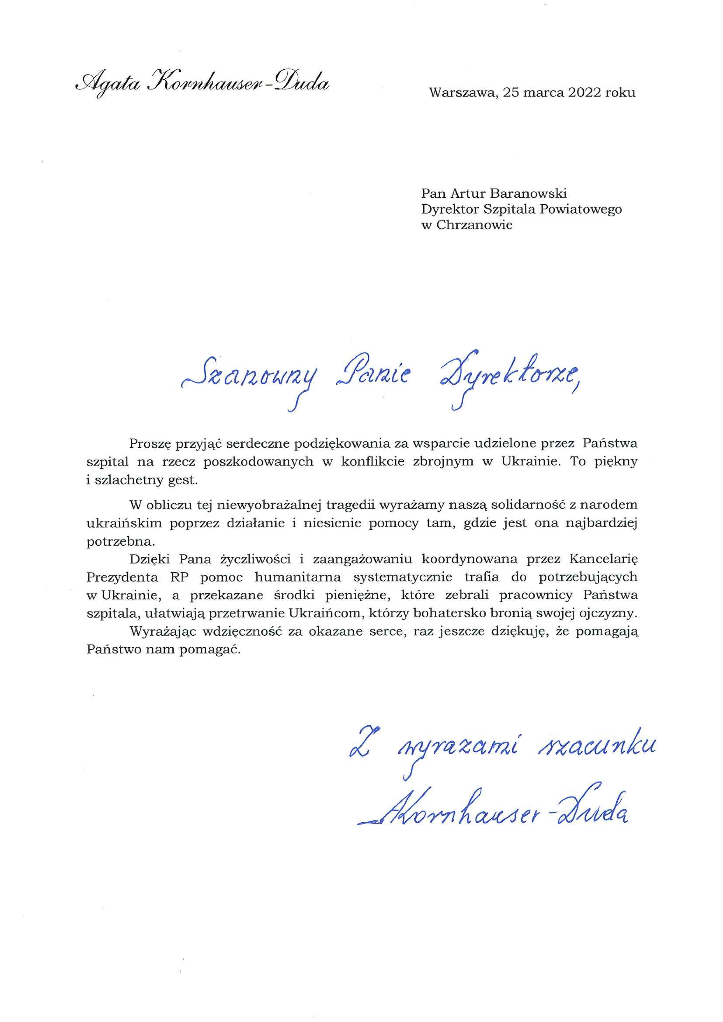 PODZIĘKOWANIE