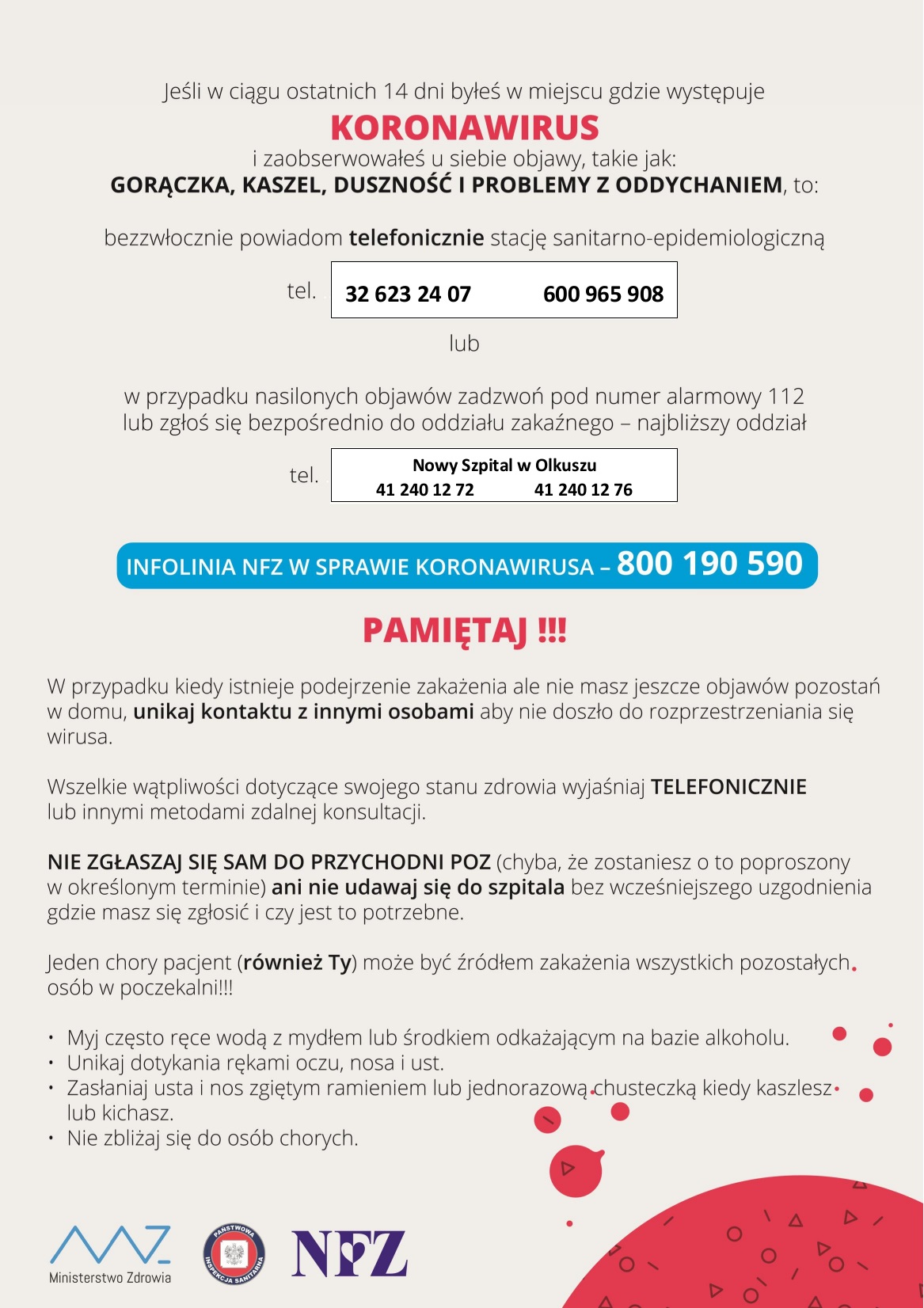 plakat koronawirus