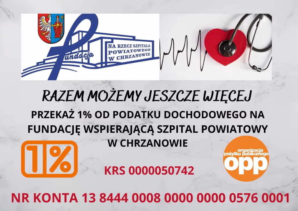 1% podatku dochodowego na Fundację wspierającą Szpital Powiatowy w Chrzanowie